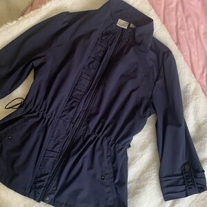 Zenergy by Chico’s Navy Blue zip up utility jacket